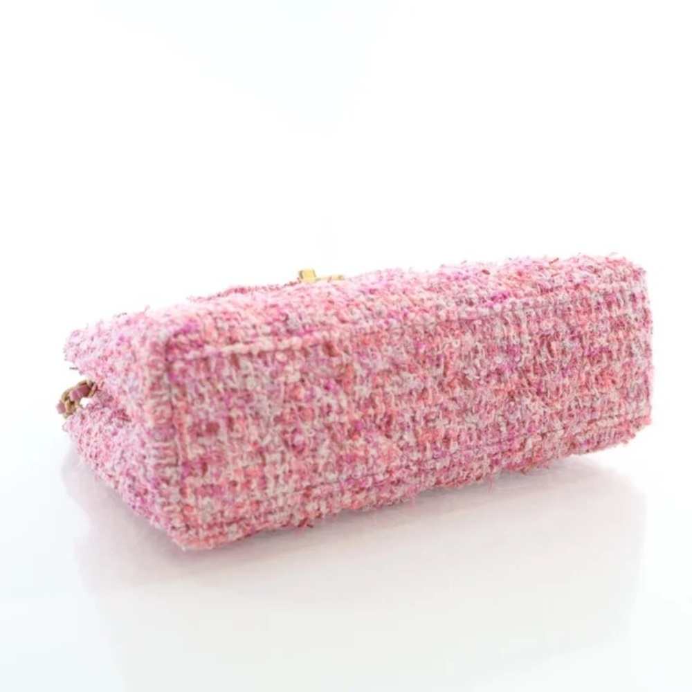 FULL SET AUTHENTIC Chanel 24P Kelly Shopping Bag Small Pink Tweed - Picture 6 of 15